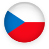 Czech flag button round small